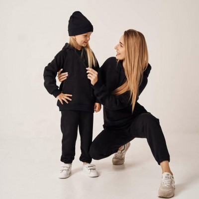 Winter Autumn family hoodie+jogger set clothes mommy and son daughter matching outfit mommy and me outfits
