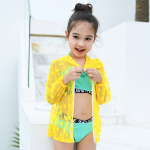 Wholesale elastic band halter child swimsuit kids Swimwear Baby bikini for girls