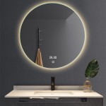 Round sun shape Illuminated Feature LED Backlit Bathroom Mirror three light