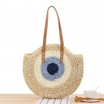 Wholesale Bohemian Natural Extra Large Tote HandWoven Summer Round Beach Bali Paper Straw Bag